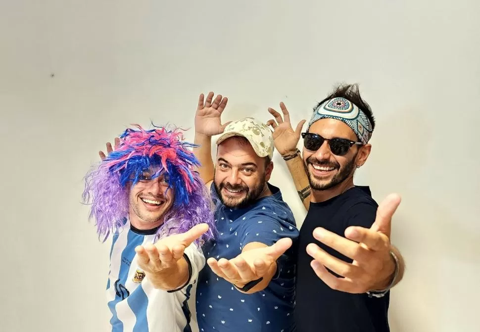 DIVERSIÓN Y EMOCIONES. Promete el trío que integran Leandro Robin, El Paisa Romano y Matías de la Rosa.  