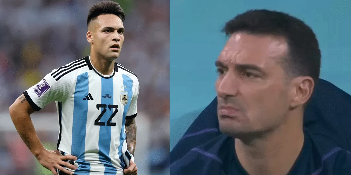 La reacción de Scaloni al penal de Lautaro Martínez.