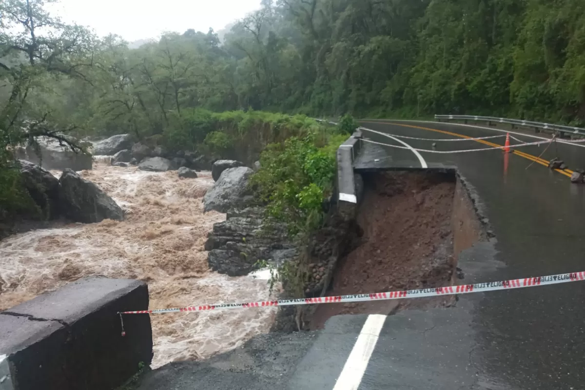  Ruta 307 fue afectada por la tormenta