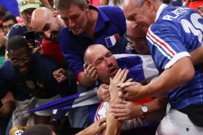 Mundial de Qatar: el brutal pelotazo de Mbappé que noqueó a un hincha francés en la tribuna