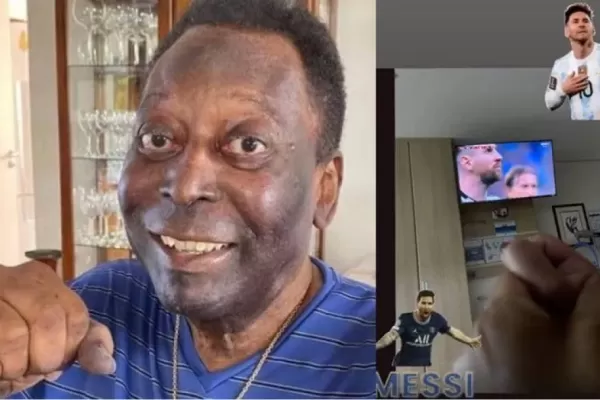 Pelé festejó junto a su hija el pase a la final de la Argentina