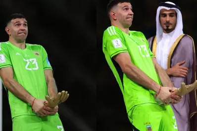 Qatar 2022: el llamativo gesto de Dibu Martínez tras recibir el premio a mejor arquero del mundo