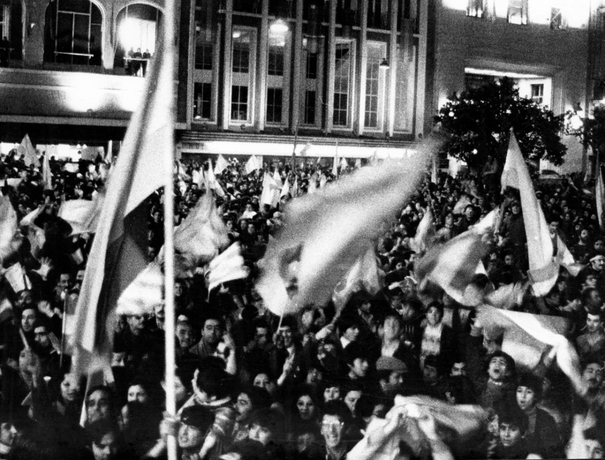 LOCALES. El festejo durante el Mundial de 1978.