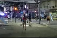 Video: la fiesta argentina en el Obelisco terminó con incidentes