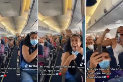 Video: el increíble momento en el que un piloto de avión anuncia a los pasajeros el resultado de la final entre Argentina y Francia