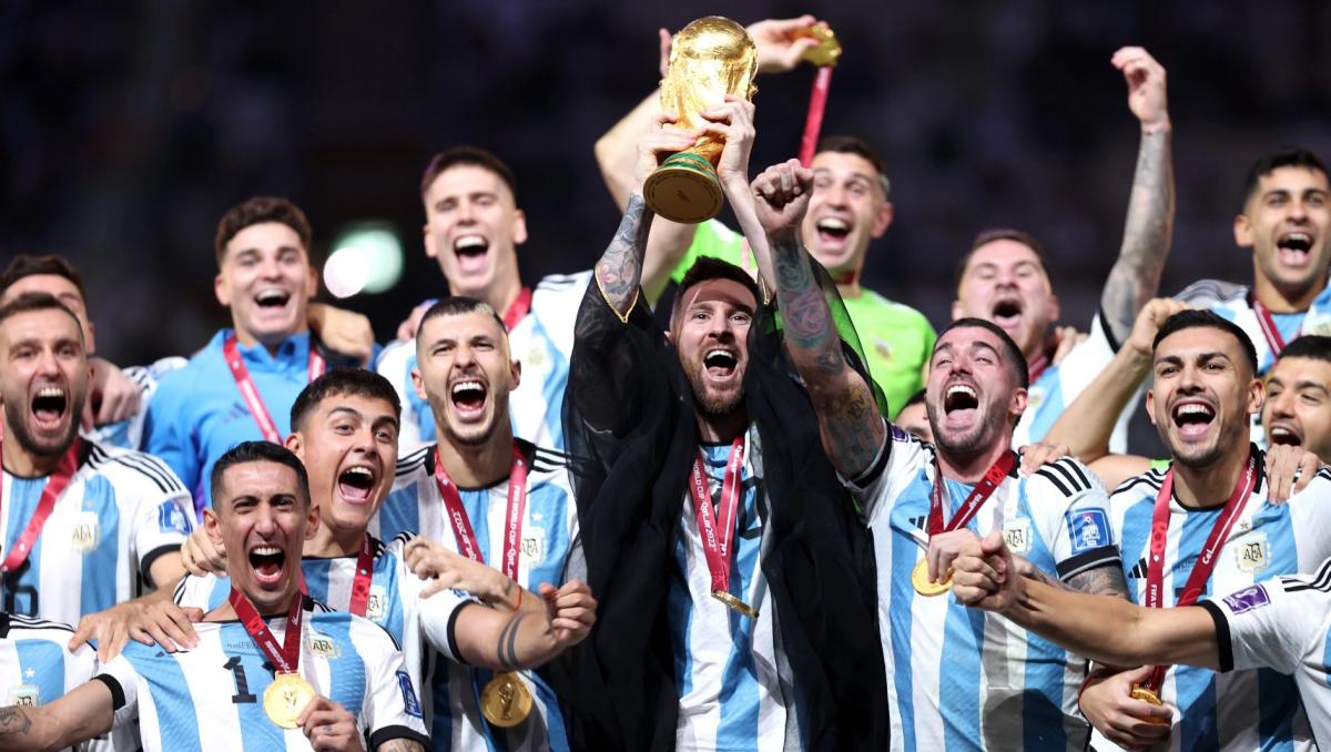 El festejo de la Selección con la Copa del Mundo