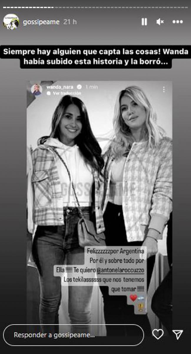 Wanda Nara le dedicó un mensaje a Antonela Roccuzzo y prometieron juntarse