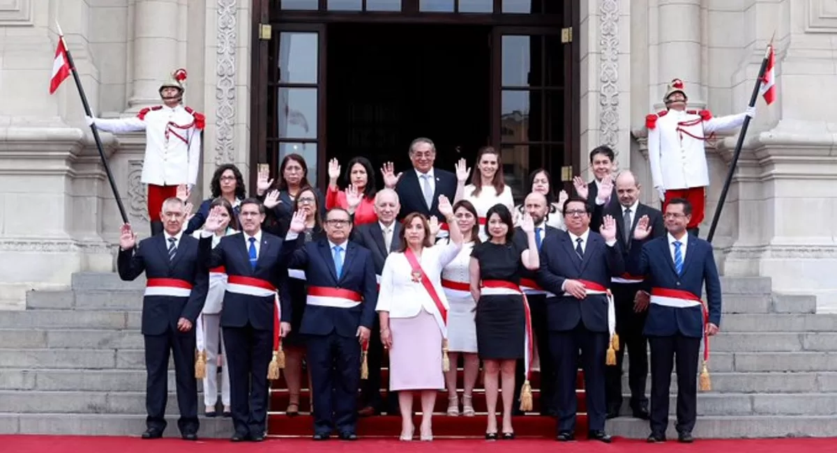 CRISIS POLÍTICA. Dina Boluarte presentó a los nuevos integrantes de su Gabinete.