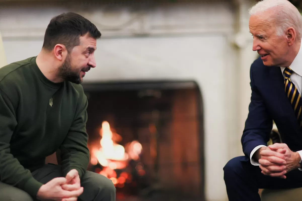 EN LA CASA BLANCA. Joe Biden recibió al presidente ucraniano.