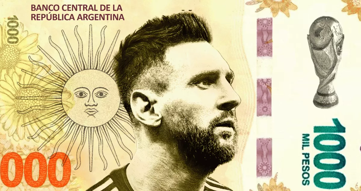 Messi en el billete de $1.000