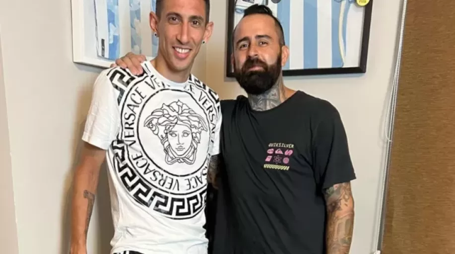 Di María y su tatuador.