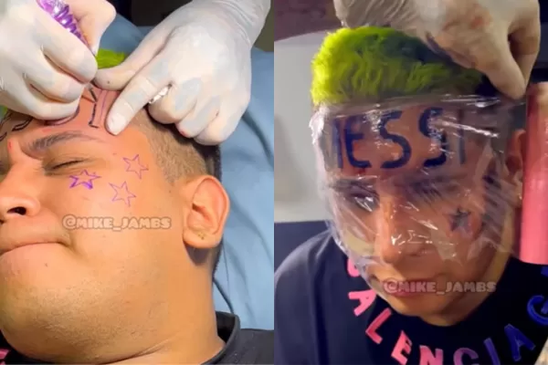 El hincha que se tatuó Messi en la frente se mostró arrepentido: “he recibido amenazas”