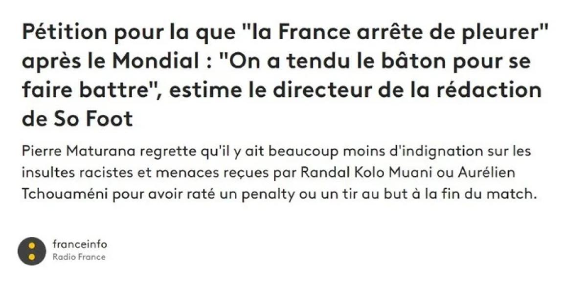 Los medios franceses reaccionaron a la petición para que “Francia deje de llorar”