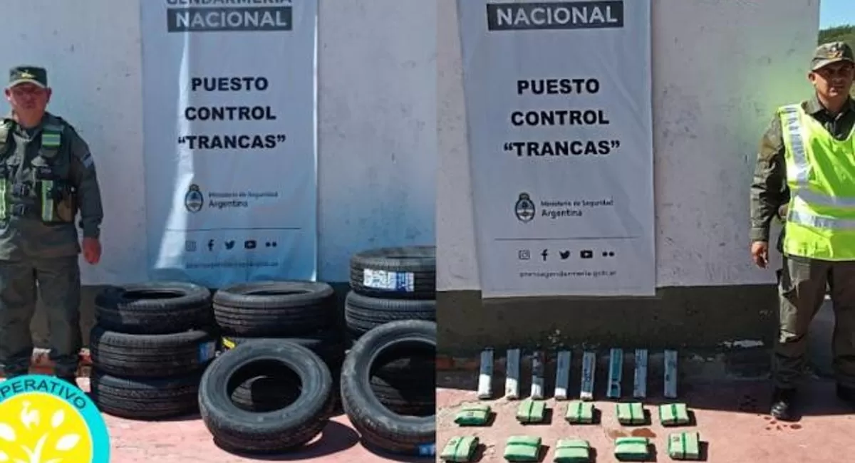 Secuestraron paquetes de hojas de coca y una docena de cubiertas