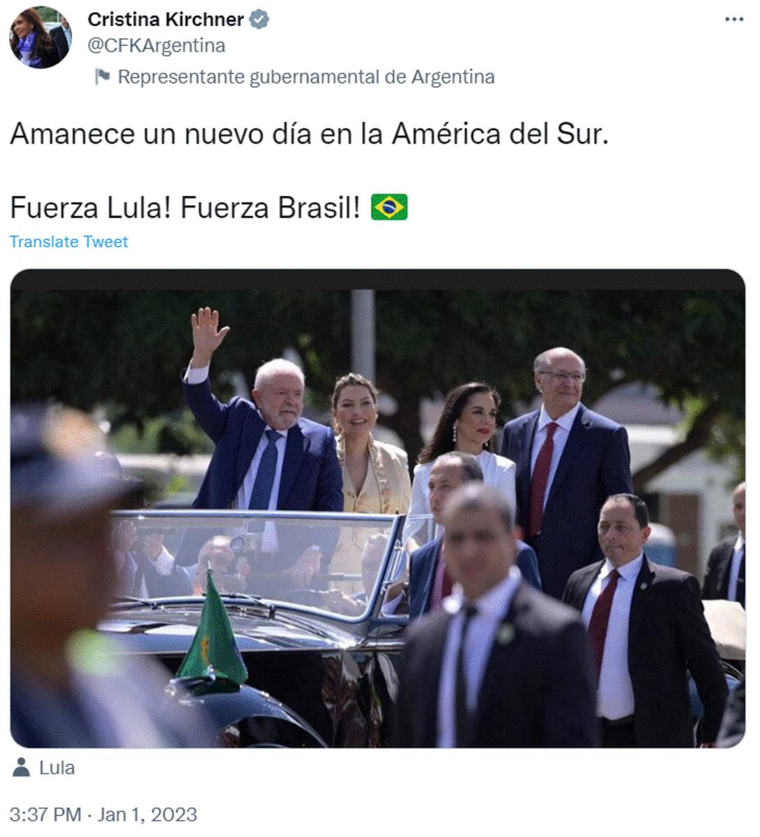 Foto tomada de Twitter: @CFKArgentina