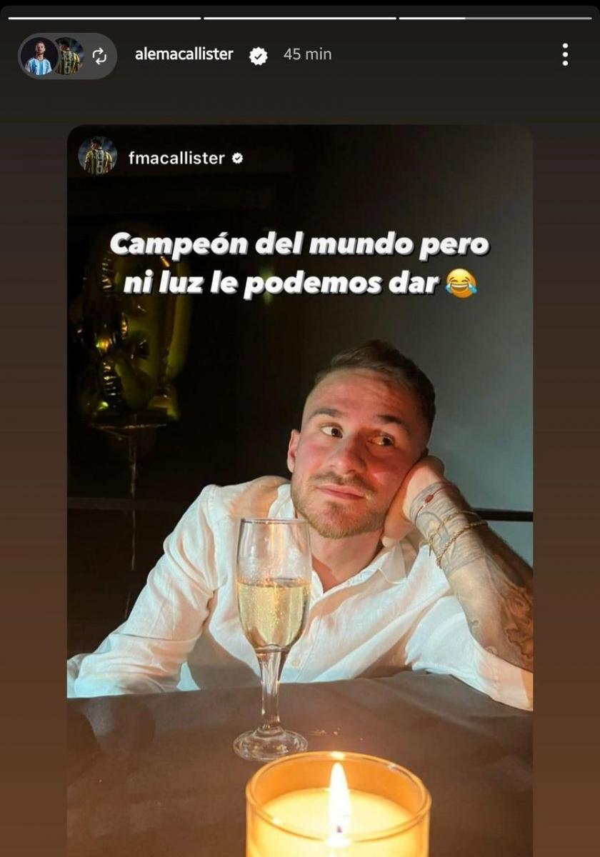 El posteo de los Mac Allister.