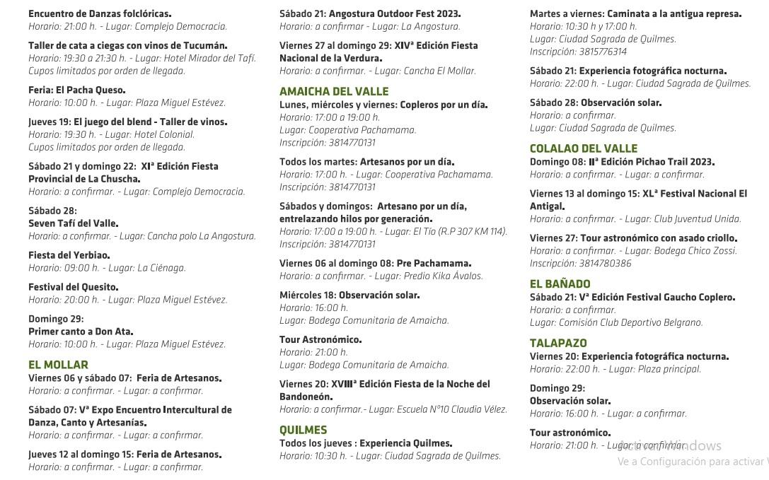 Las actividades previstas para todo enero: ¿qué se puede hacer en Tucumán?