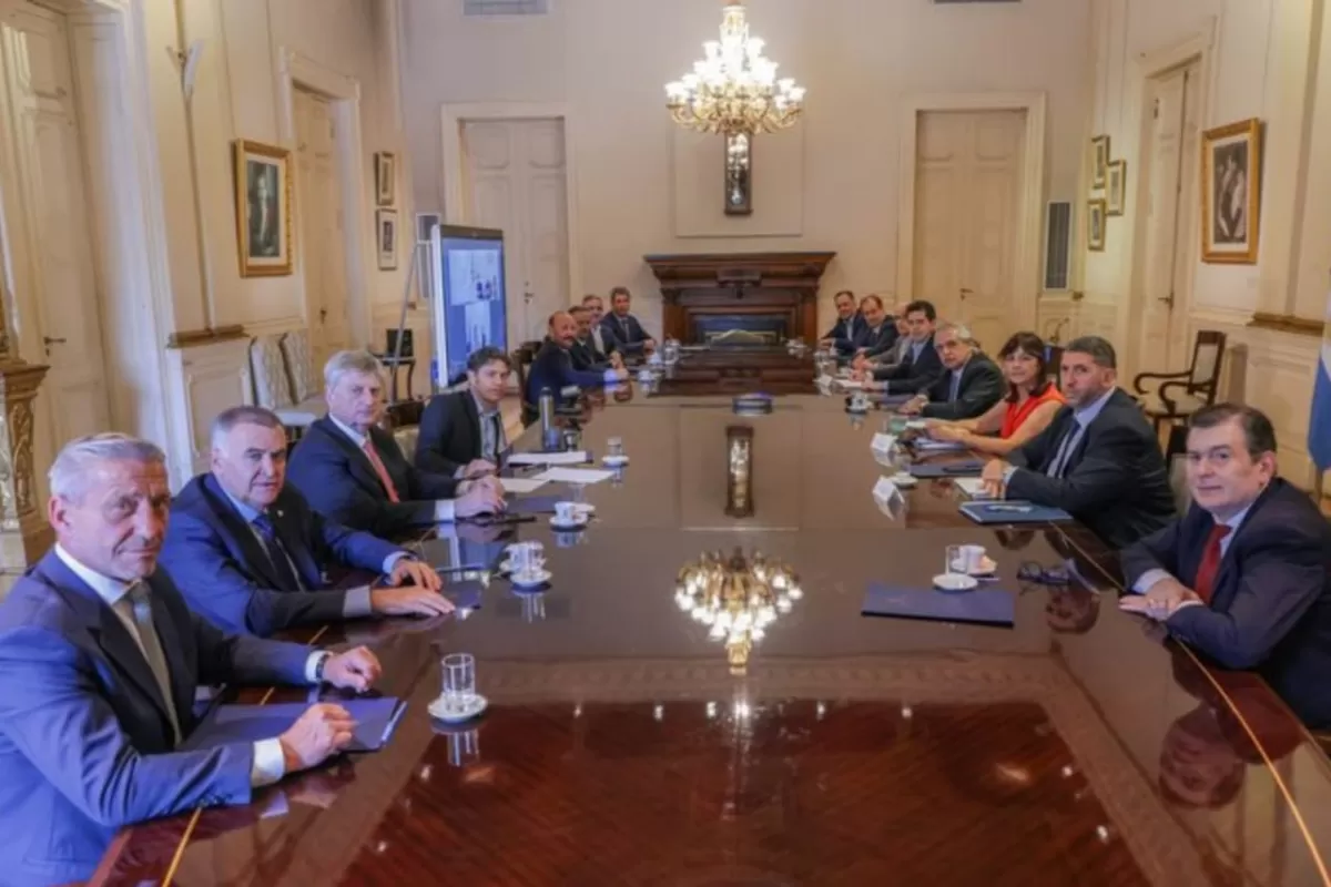 La reunión se realizó en la Casa Rosada.