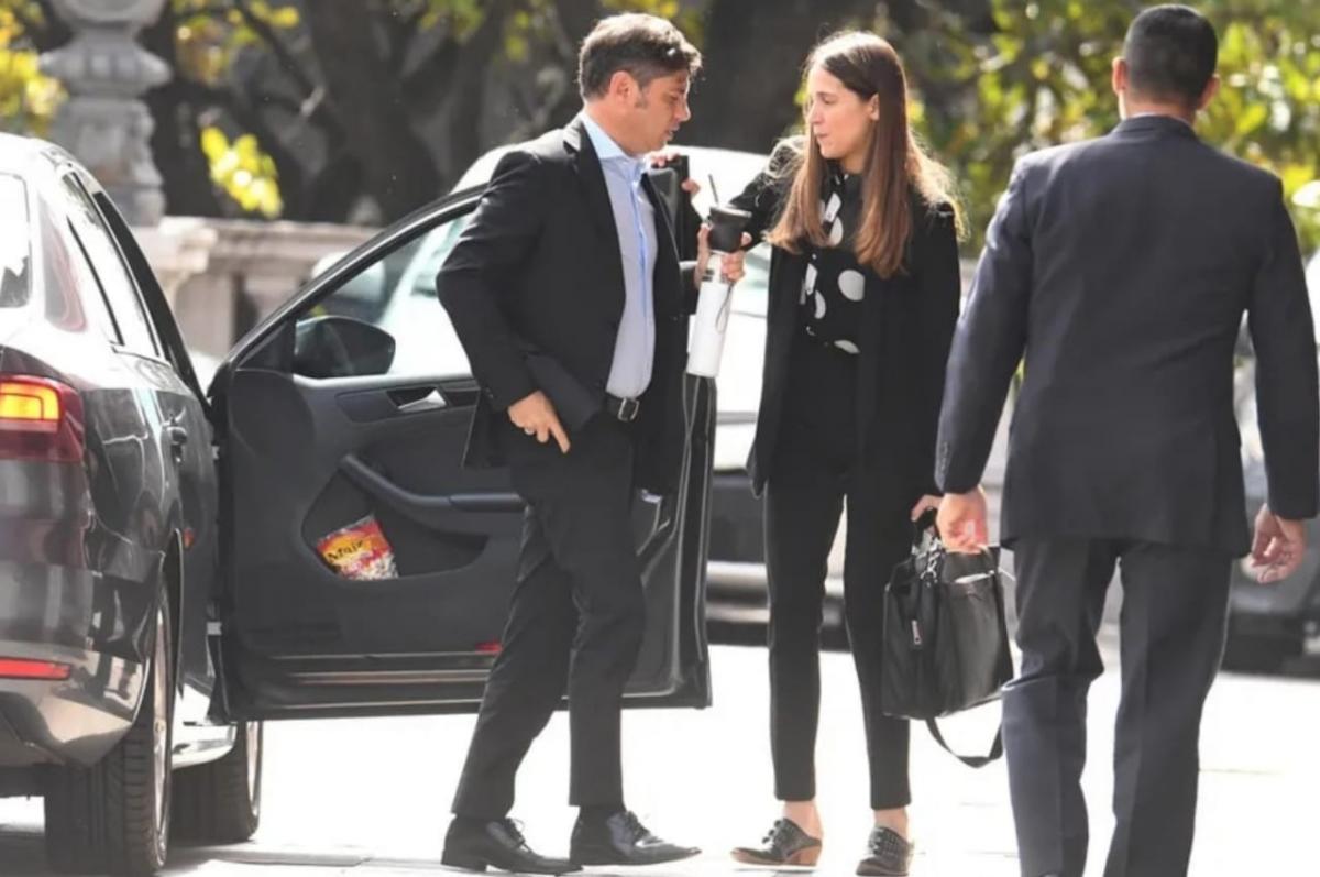 Axel Kicillof, al llegar a la Casa Rosada.