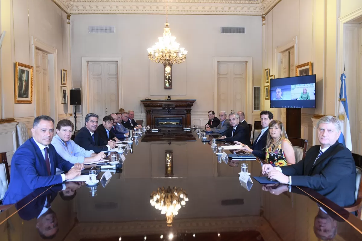 Alberto Fernández, con los gobernadores. FOTO Casarosada.gob.ar