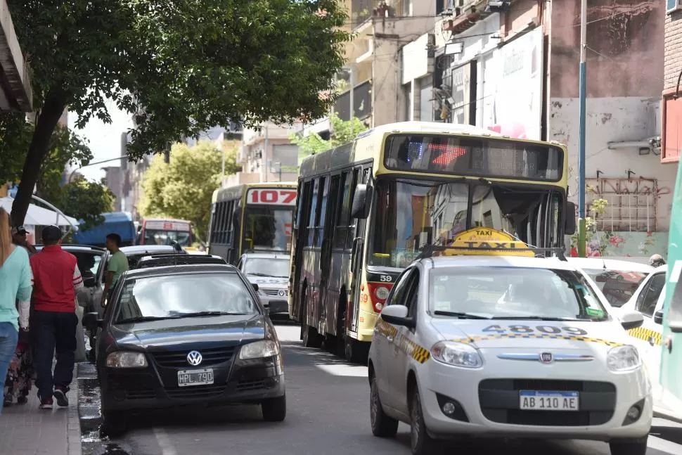 CORTE. La circulación vehicular se verá afectada en el microcentro. LA GACETA / FOTO DE Analía Jaramillo