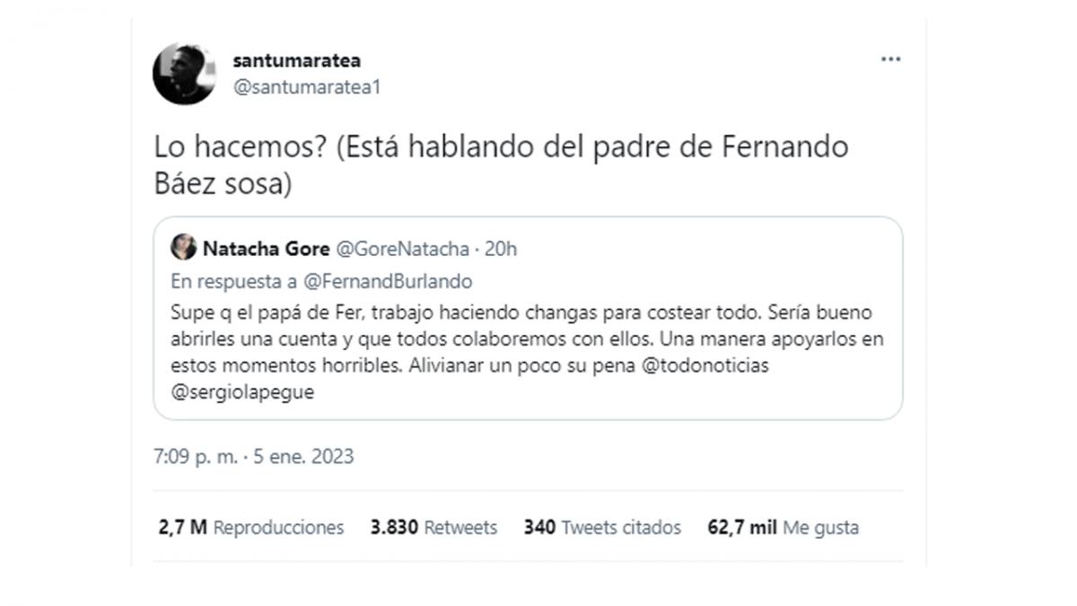 El papá de Fernando Báez Sosa hace changas para cubrir gastos del juicio y Santi Maratea quiere ayudarlo