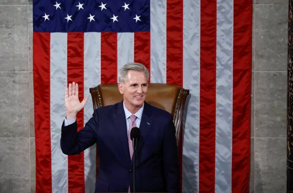 ELECTO. El republicano McCarthy resultó presidente de la Cámara Baja. reuters