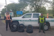 Gendarmería secuestró seis cubiertas en 7 de Abril