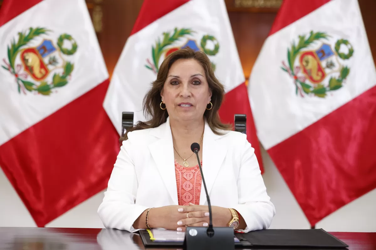 Dina Boluarte, presidenta de Perú.