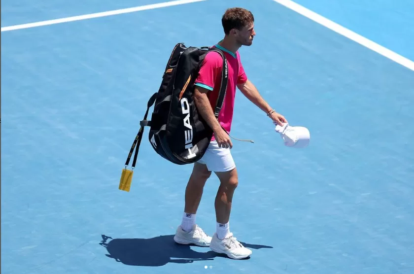 EN CONDICIONES.  La participación de Diego Schwartzman estuvo en duda por lesión, pero finalmente jugará mañana por la noche.