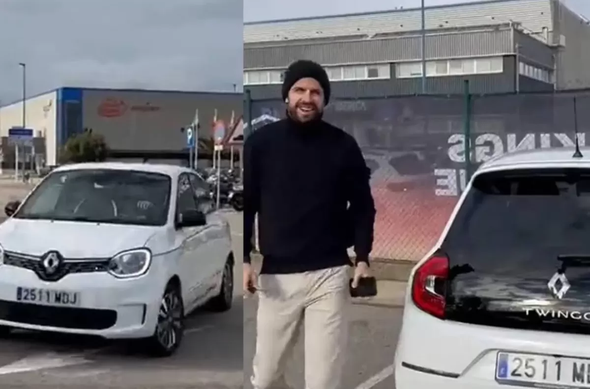 Gerard Piqué a bordo del Twingo