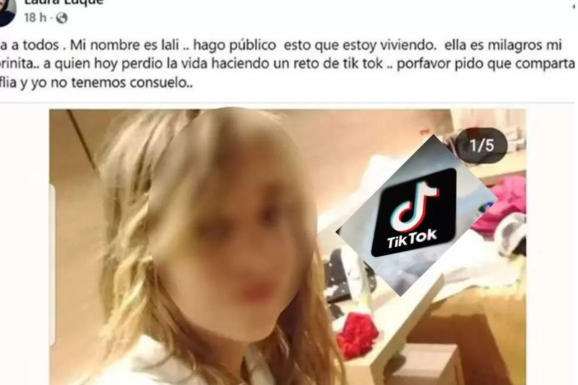 Una niña de 12 años habría muerto por un desafío viral de TikTok