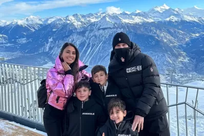 Lionel Messi en la nieve: las postales de las vacaciones soñadas junto a su familia