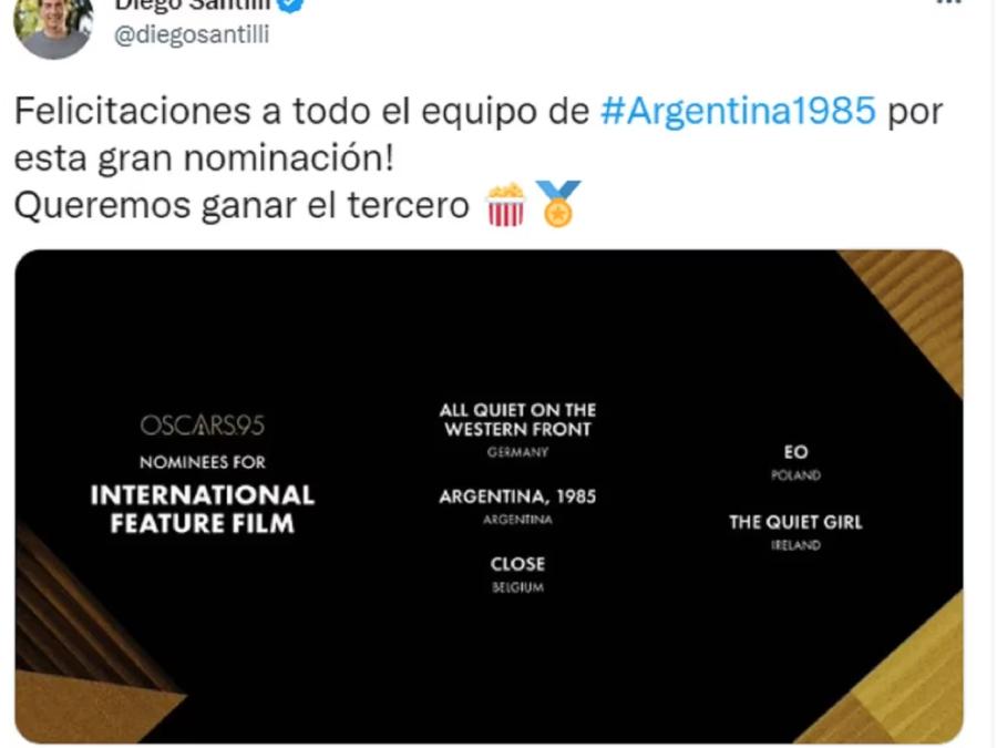 Argentina 1985: los mensajes de los famosos por la nominación al Oscar