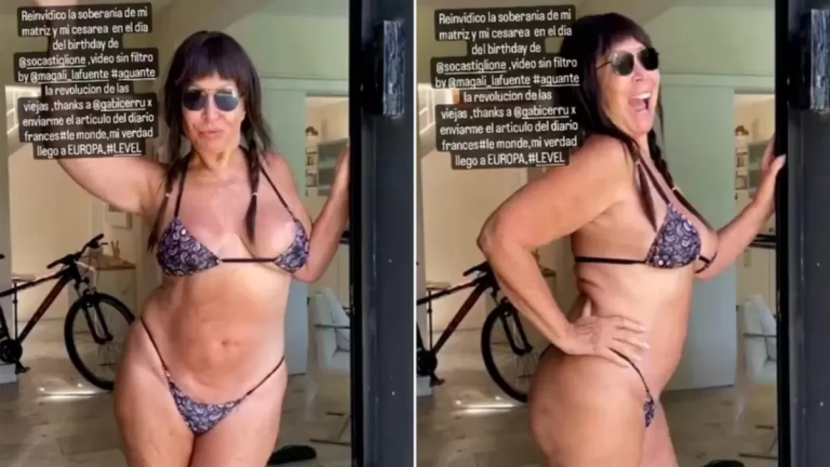 “Aguante la revolución de las viejas”: Moria Casán volvió a ser viral al mostrar su cuerpo al natural