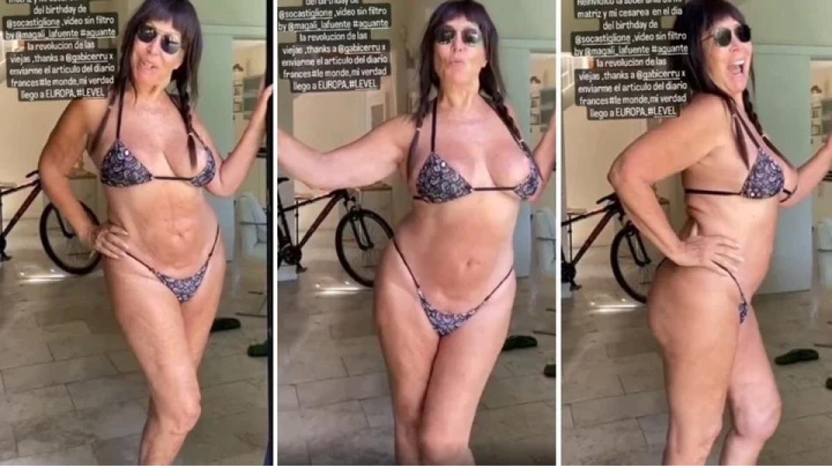 “Aguante la revolución de las viejas”: Moria Casán volvió a ser viral al mostrar su cuerpo al natural