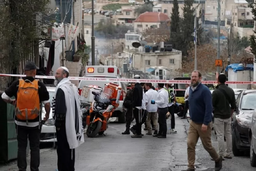 Otro ataque a disparos en Jerusalén tras el brutal atentado a una sinagoga del viernes. Foto EFE.