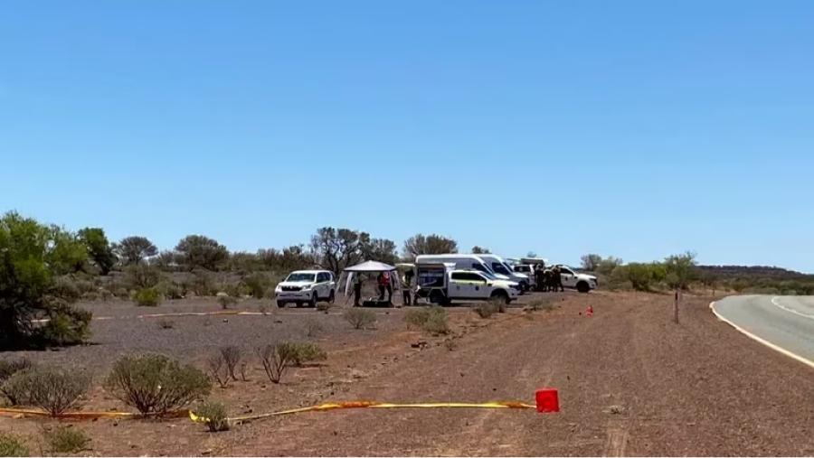 El lugar donde fue hallada la cápsula radioactiva en Australia.