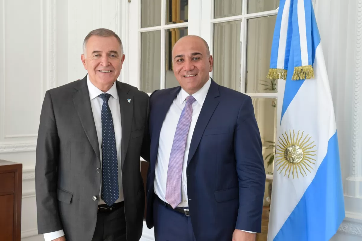 EN LA CASA ROSADA. Jaldo, junto a Manzur. Foto de Comunicación Pública