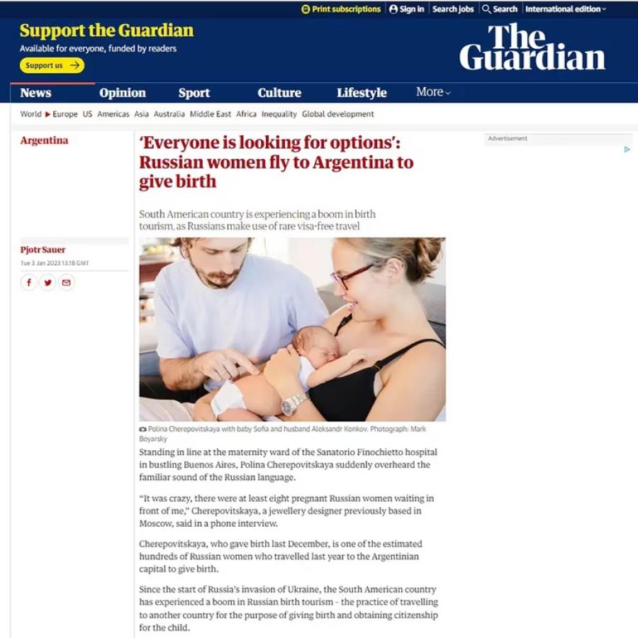 El pasado mes de enero, el diario británico The Guardian alertó sobre la llegada a la Argentina de decenas de mujeres rusas.