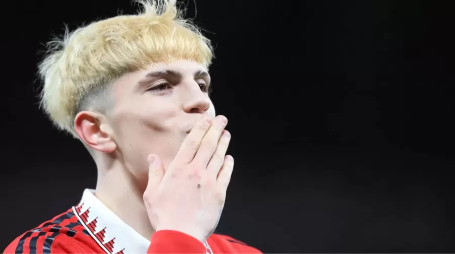 Alejandro Garnacho, la joven promesa del Manchester United (Foto: AFP)