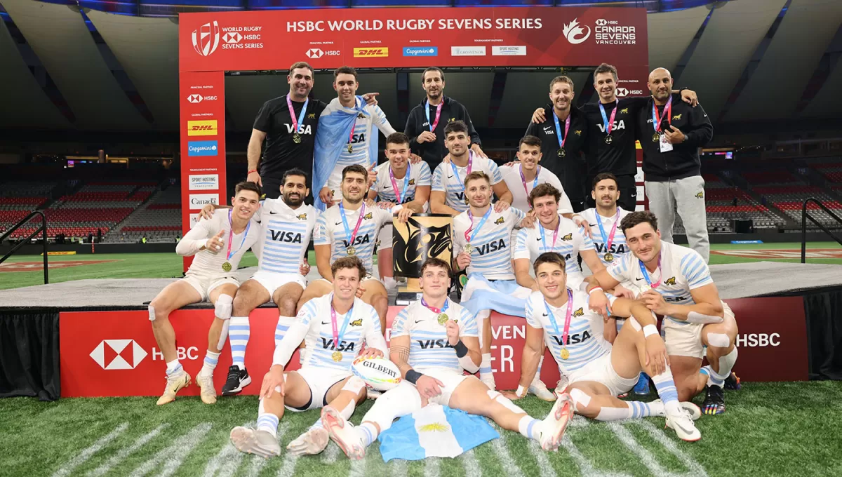 CAMPEONES. Los Pumas 7s se quedaron por segundo año consecutivo con la Copa de Oro en Vancouver.