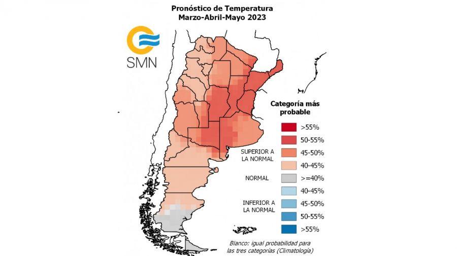 El pronóstico del tiempo para el otoño según el SMN.