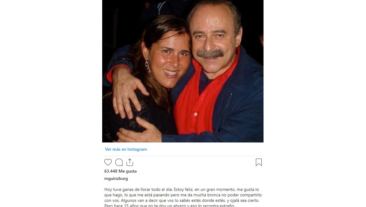 15 años sin Jorge Guinzburg: el recuerdo de su hija Malena