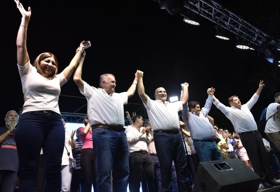 DE CAMPAÑA. Manzur y Jaldo profundizarán los actos en las tres secciones electorales con vistas a las elecciones provinciales del 14 de mayo. twitter @OsvaldoJaldo