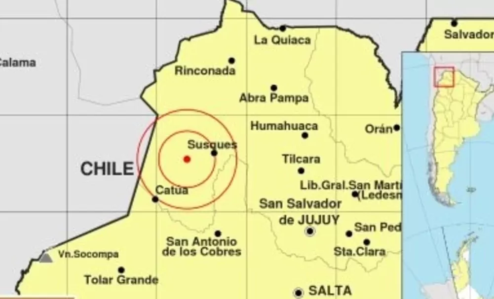 Un sismo de 6.4 se registró en Jujuy y se activaron las alarmas en los celulares