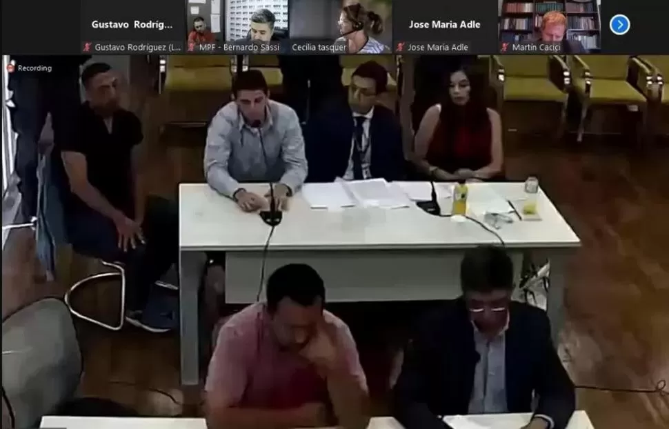 DECLARANDO, Bruno Ciolfo habla durante la última audiencia.  