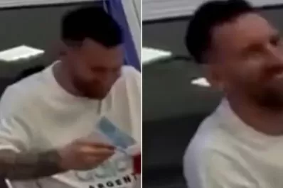 Lionel Messi sufrió un pequeño “accidente” mientras comía gelatina y su reacción fue viral en las redes