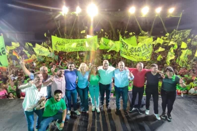 La “Marea Verde” en el Hipódromo:acto en apoyo a Jaldo, Manzur y Chahla