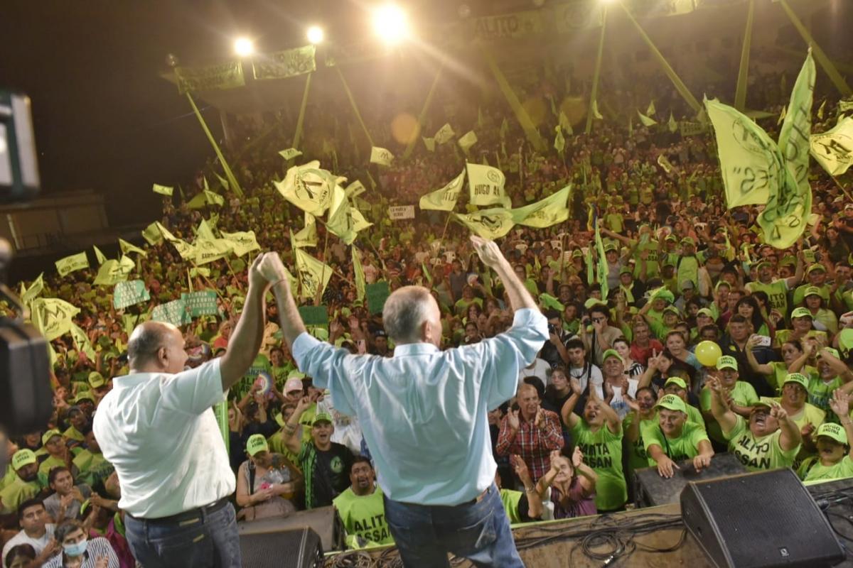 La “Marea Verde” en el Hipódromo:acto en apoyo a Jaldo, Manzur y Chahla